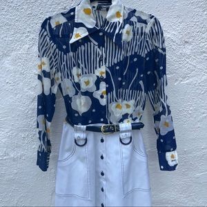 ❌SOLD❌1970s Floral Belted Dress